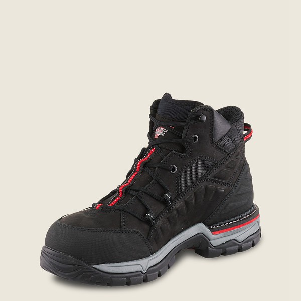 Botas Red Wing Hiking Hombre Negros - Flexforce® - 5-Inch Waterproof Safety Toe - 981-RFSBQX